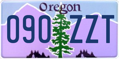 OR license plate 090ZZT