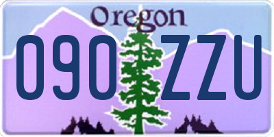 OR license plate 090ZZU
