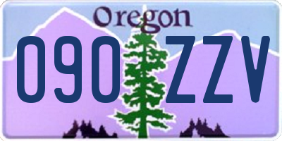 OR license plate 090ZZV