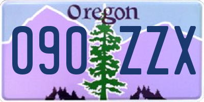 OR license plate 090ZZX