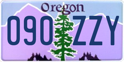 OR license plate 090ZZY