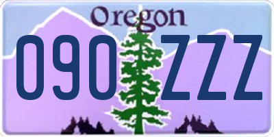 OR license plate 090ZZZ