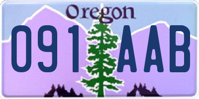 OR license plate 091AAB