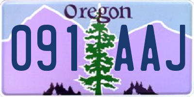 OR license plate 091AAJ