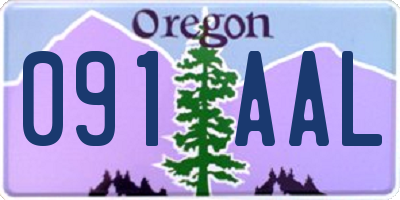 OR license plate 091AAL