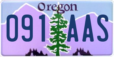 OR license plate 091AAS