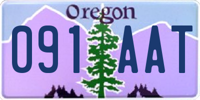 OR license plate 091AAT