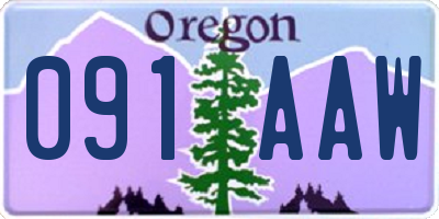OR license plate 091AAW