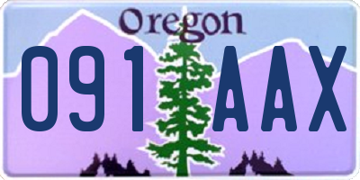 OR license plate 091AAX