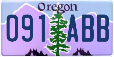 OR license plate 091ABB