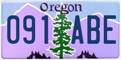 OR license plate 091ABE