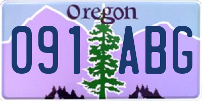OR license plate 091ABG