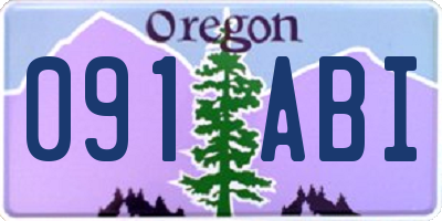 OR license plate 091ABI