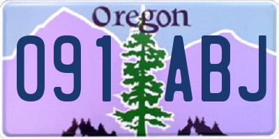 OR license plate 091ABJ