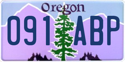 OR license plate 091ABP