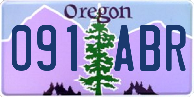 OR license plate 091ABR