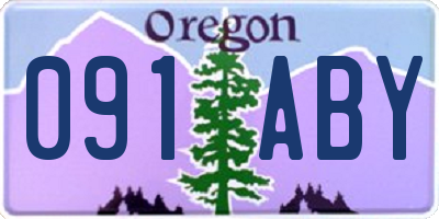 OR license plate 091ABY