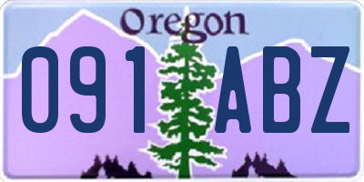 OR license plate 091ABZ