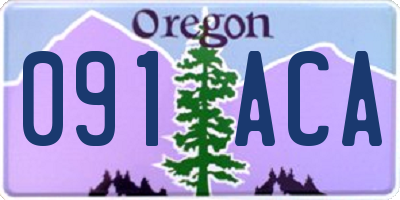 OR license plate 091ACA