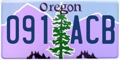 OR license plate 091ACB
