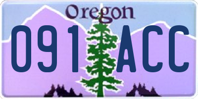 OR license plate 091ACC