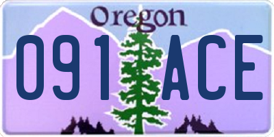 OR license plate 091ACE