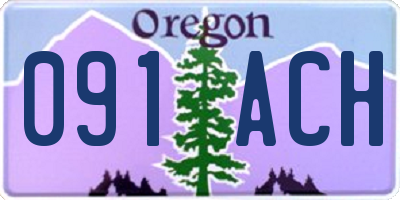OR license plate 091ACH