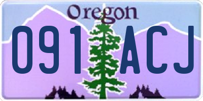 OR license plate 091ACJ