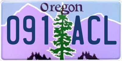 OR license plate 091ACL