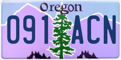 OR license plate 091ACN