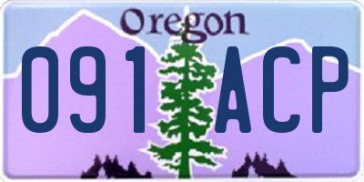 OR license plate 091ACP