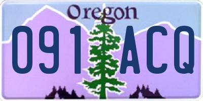 OR license plate 091ACQ