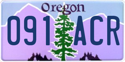 OR license plate 091ACR