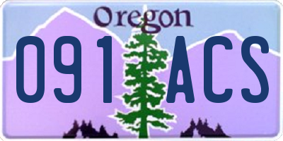 OR license plate 091ACS