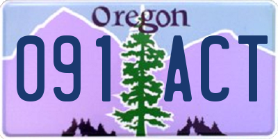 OR license plate 091ACT