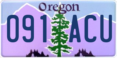 OR license plate 091ACU