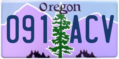 OR license plate 091ACV