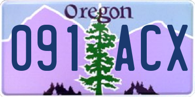 OR license plate 091ACX