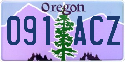 OR license plate 091ACZ