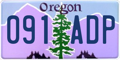 OR license plate 091ADP