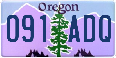 OR license plate 091ADQ