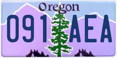 OR license plate 091AEA