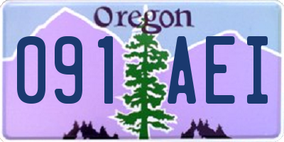 OR license plate 091AEI