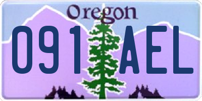 OR license plate 091AEL