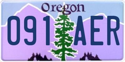 OR license plate 091AER