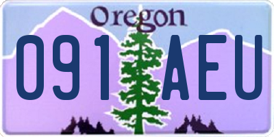 OR license plate 091AEU