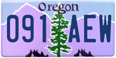 OR license plate 091AEW