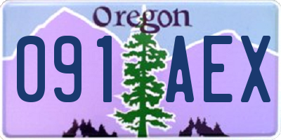 OR license plate 091AEX