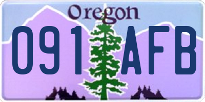 OR license plate 091AFB