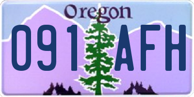 OR license plate 091AFH